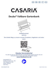 Casaria Deuba 107115 Anweisungen