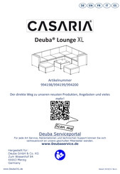 Casaria Deuba Lounge XL Anweisungen