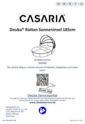 Casaria Deuba 992969 Anweisungen