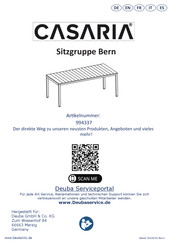 Casaria Bern 994337 Anweisungen