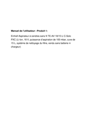Einhell TE-AV 18/15 Li C-Solo PXC Originalbetriebsanleitung