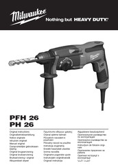 Milwaukee PFH 26 Originalbetriebsanleitung