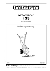 Tielbürger T 33 Bedienungsanleitung
