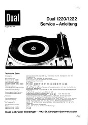 Dual 1222 Serviceanleitung