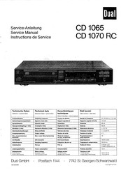 Dual CD 1070 RC Serviceanleitung