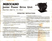 Meccano Junior Betriebsanleitung