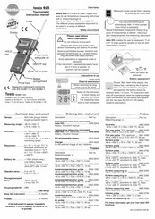 testo 925 Kurzanleitung