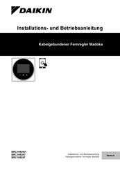 Daikin Madoka BRC1H52W7 Installations- Und Betriebsanleitung