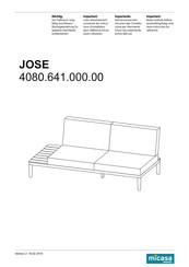 Micasa JOSE 4080.641.000.00 Bedienungsanleitung
