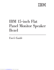 IBM 15-inch Flat Panel Monitor Speaker Bezel Benutzerhandbuch