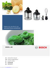 Bosch MSM?8...GB Serie Bedienungsanleitung