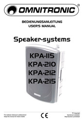 Omnitronic KPA-115 Benutzerhandbuch