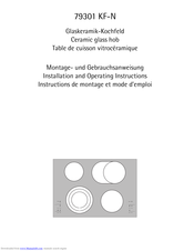 Aeg Electrolux 79301 KF-N Installations- Und Betriebs-Anleitung