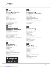 Hotpoint Ariston LFF 8S113 Bedienungsanleitung