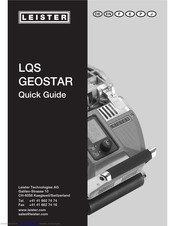 Leister LQS GEOSTAR Kurzanleitung