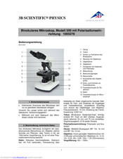 3B Scientific Physics 500 1003279 Bedienungsanleitung