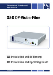 G&D DP-Vision-Fiber-AR Installations- Und Bedienungsanleitung