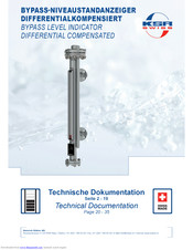 KSR BYPASS LEVEL INDICATOR DIFFERENTIAL COMPENSATED Technische Dokumentation