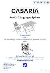 Casaria Deuba Sydney 992819 Anweisungen