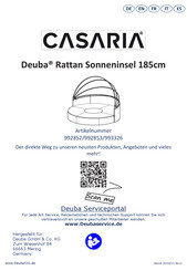 Casaria Deuba 992852 Anweisungen