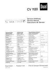 Dual CV 1120 Serviceanleitung