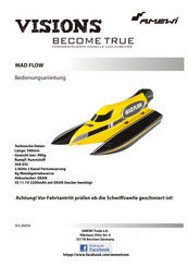 Amewi VISIONS BECOME TRUE MAD FLOW Bedienungsanleitung
