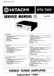 Hitachi HTA-7000 Service Manual