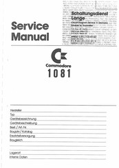 Commodore 1081 Service Manual