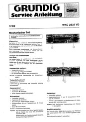 Grundig WKC 2837 VD Serviceanleitung