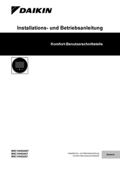 Daikin BRC1HHDAW7 Installations- Und Betriebsanleitung
