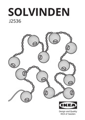 Ikea SOLVINDEN J2536 Bedienungsanleitung