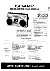 Sharp GF-6363H Serviceanleitung
