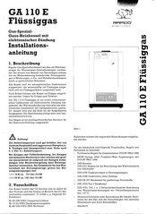 Rapido GA 110 E Installationsanleitung
