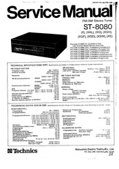 Technics ST-8080 Serviceanleitung