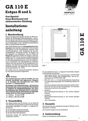 Rapido GA 110 E Installationsanleitung