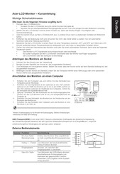 Acer KG252Q Kurzanleitung