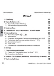 Somfy Thermosunis indoor WireFree RTS Gebrauchsanleitung