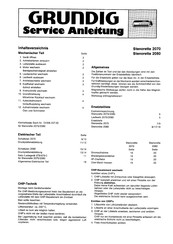 Grundig Stenorette 2070 Serviceanleitung