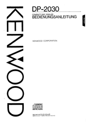 Kenwood DP-2030 Bedienungsanleitung