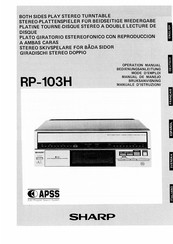Sharp RP-103H Bedienungsanleitung