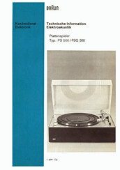 Braun PS 500 Technische Information