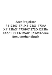 Acer P1173 Benutzerhandbuch