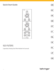 Behringer 923 Schnellstartanleitung