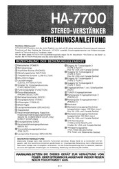 Hitachi HA-7700 Bedienungsanleitung