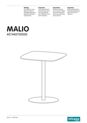 Micasa MALIO 407440700000 Montageanleitung