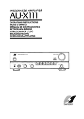 Sansui AU-X111 Betriebsanleitung