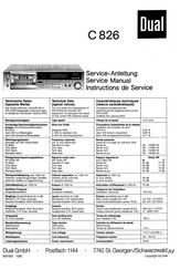 Dual C 826 Serviceanleitung