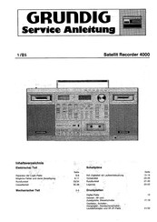 Grundig 4000 Serviceanleitung