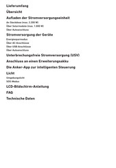 Anker SOLIX F2600 Bedienungsanleitung