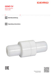 Gemü CV Betriebsanleitung
